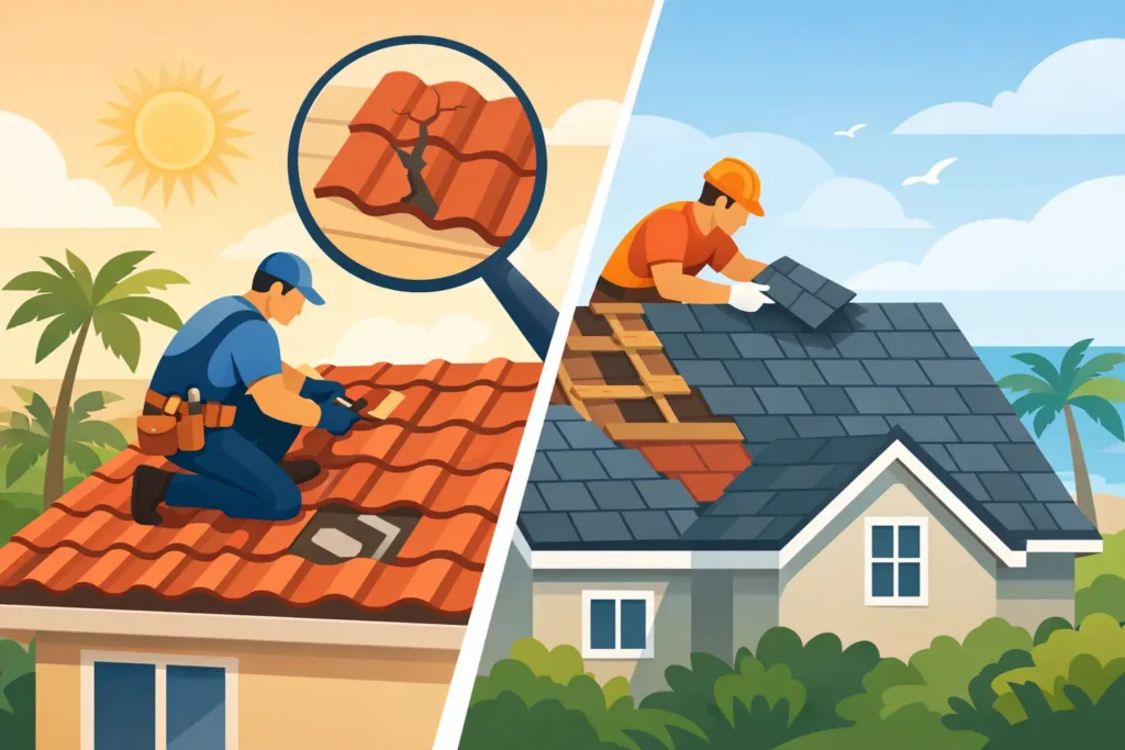 Roof Repair vs Replacement in South Florida